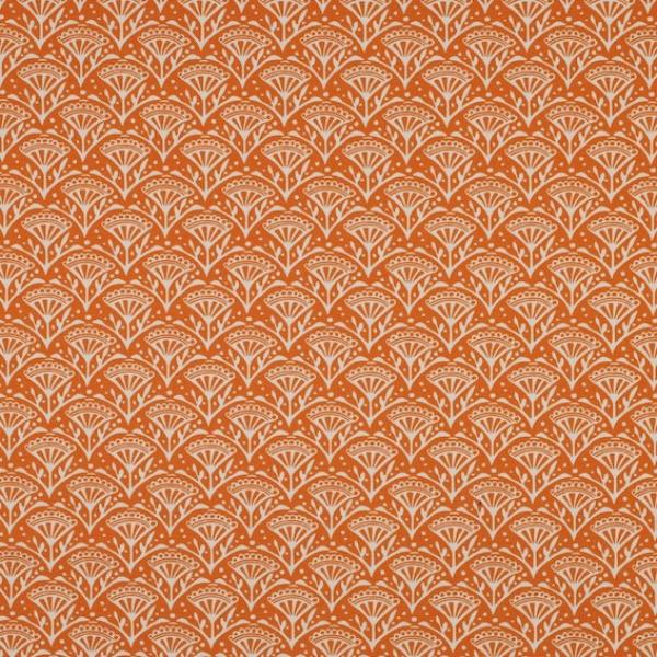 Canvas Baumwolle - Orange Flowers | Meterware